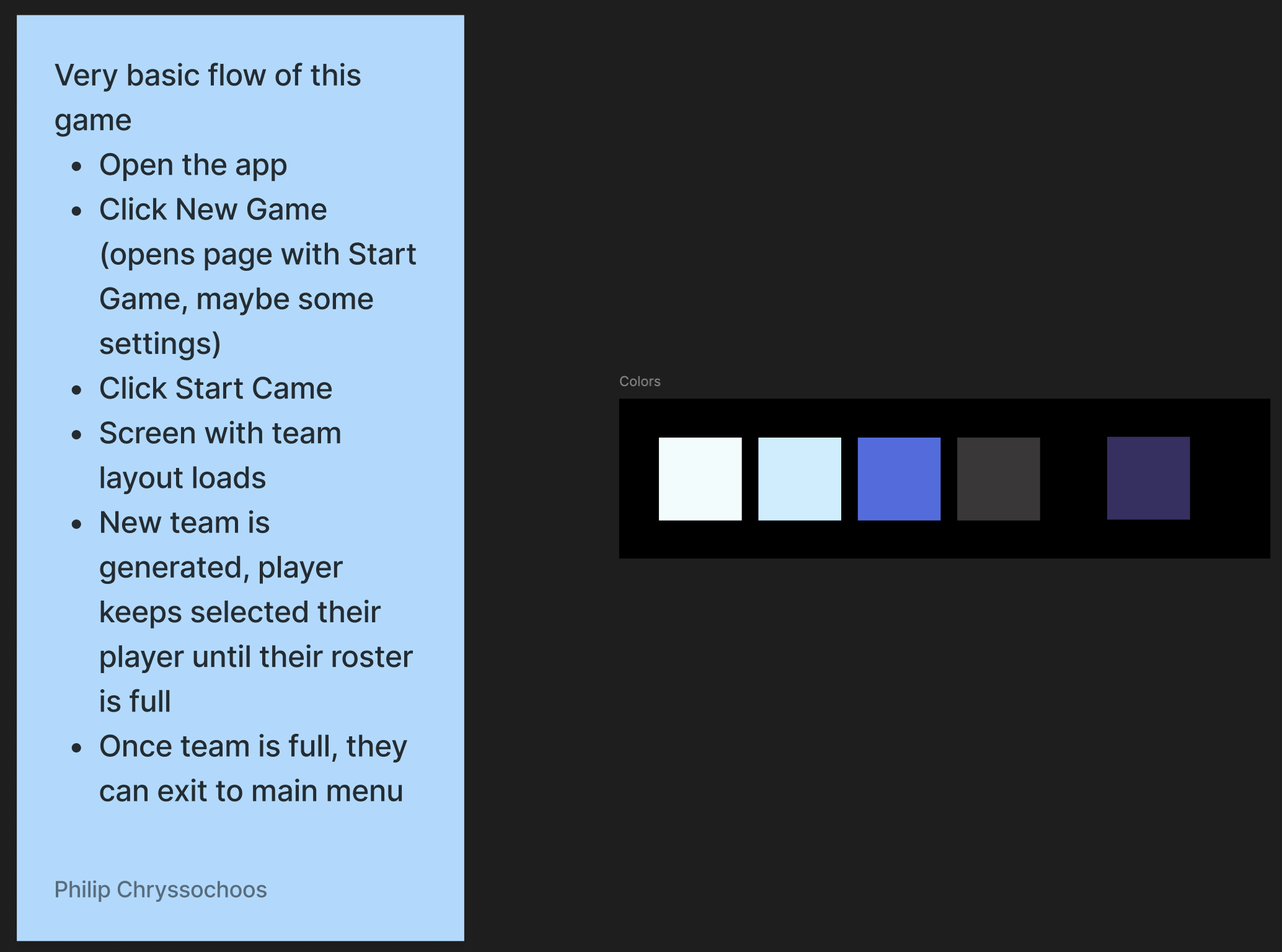 Color Scheme and Notes