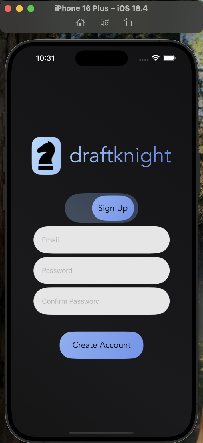 sign up implementation